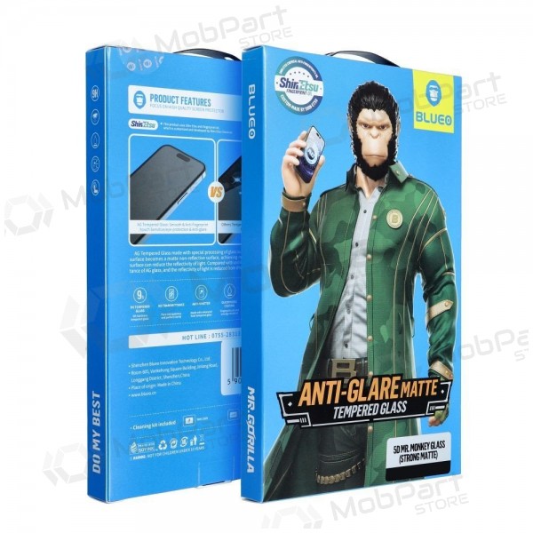 LCD apsauginis stikliukas 5D Mr. Monkey Glass (Strong Matte) Apple iPhone Air černá