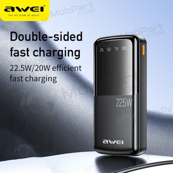 Externí baterie Power Bank Awei P13K PD20W/QC22.5W 20000mAh černá