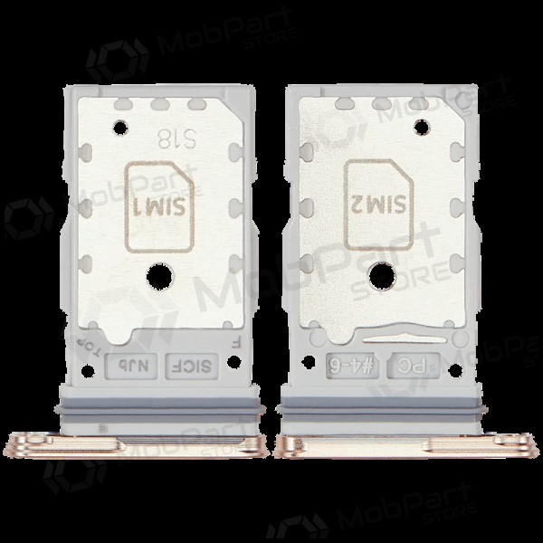 Samsung Galaxy S25, S25+ Dual SIM držák karty (růžový / zlatý) (originál)