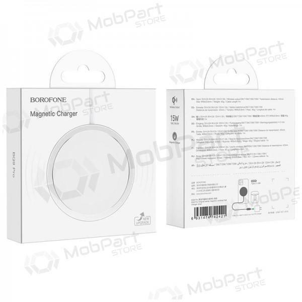 Nabíječka bezdrátový Borofone BQ9 Pro Original Magnetic (10W) (stříbrný)