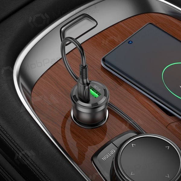 Automobilová nabíječka Borofone BZ25 38 W USB-C + USB-A PD QC černá
