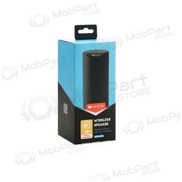 Bluetooth přenosný horní reproduktor CANYON CNS-CBTSP5 (MicroSD,AUX,BT V5.0,1200mAh) (černý)