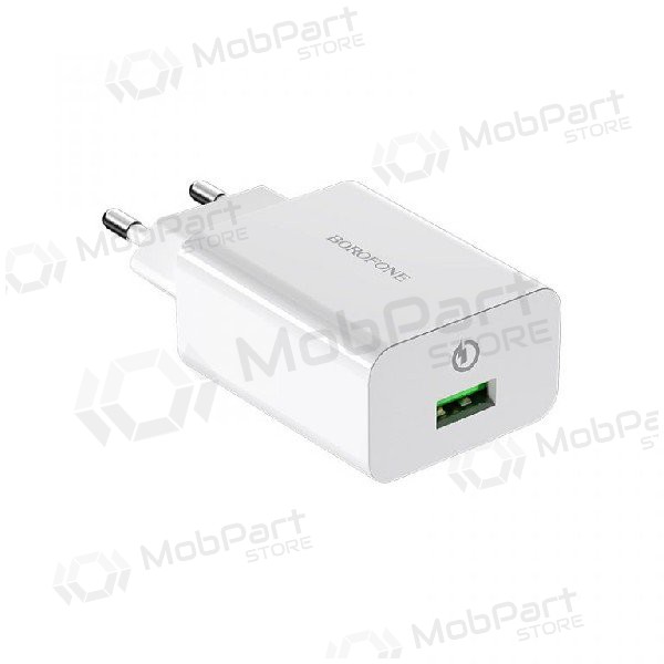 Nabíječka BOROFONE BA21A Long journey QC3.0 USB 18W (3.6V-6.5V/3A, 6.6V-9V/2A, 9.1V-12V/1.5A) (bílý)
