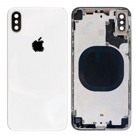 Apple iPhone X zadní kryt baterie (stříbrný) (použitý grade B, originál)