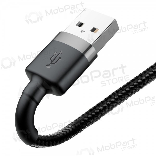 USB kabel Baseus Cafule USB-A to Lightning 2.4A 1.0m šedá-černá CALKLF-BG1