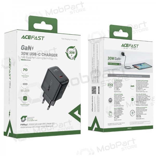 Nabíječka buitinis Acefast A21 30W GaN USB-C černá