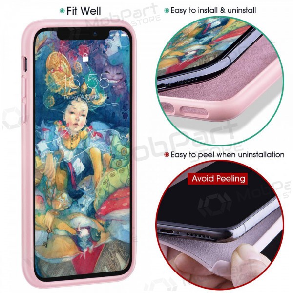Obal Apple iPhone 12 -Liquid Silicone- 1,5mm (růžový)