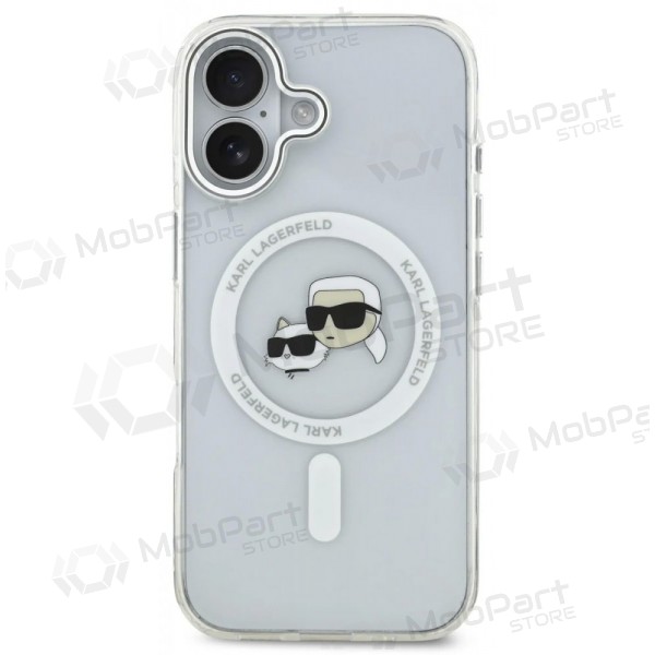 Apple iPhone 17 obal - Karl Lagerfeld IML K&CH Heads Metal Frame MagSafe (průhledný)