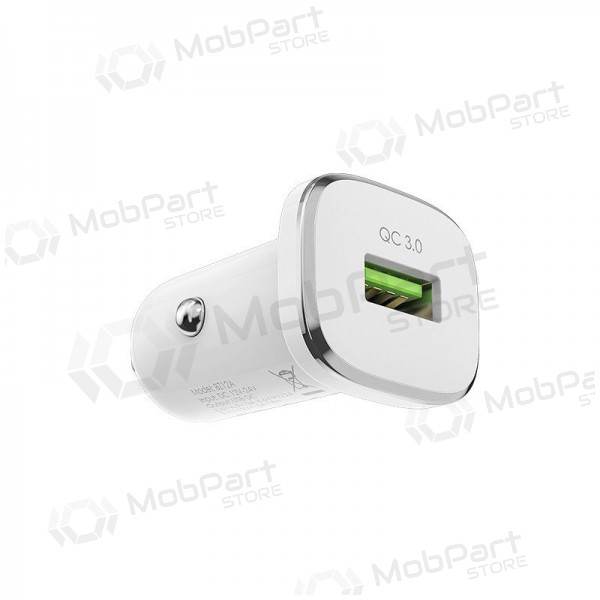 Nabíječka automobilinis Borofone BZ12A Quick Charge 3.0 + Type-C (bílý)