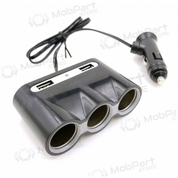 Nabíječka do auta OMEGA TRIPLE OUC913 (2xUSB 2.4A) (černá)