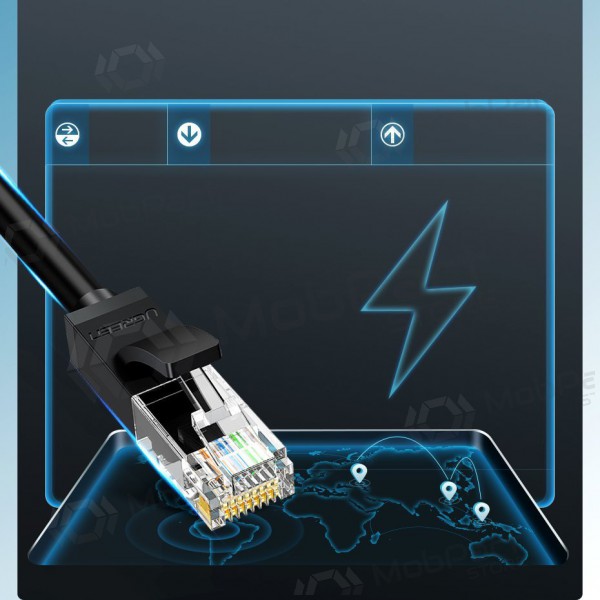 Kabel Ugreen RJ45 Cat 6 UTP 1000Mbps 1.0m (černá)