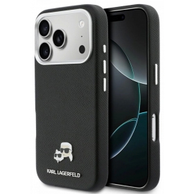 Obal pro Apple iPhone 17 Pro - Karl Lagerfeld PU Karl and Choupette Heads Pins MagSafe