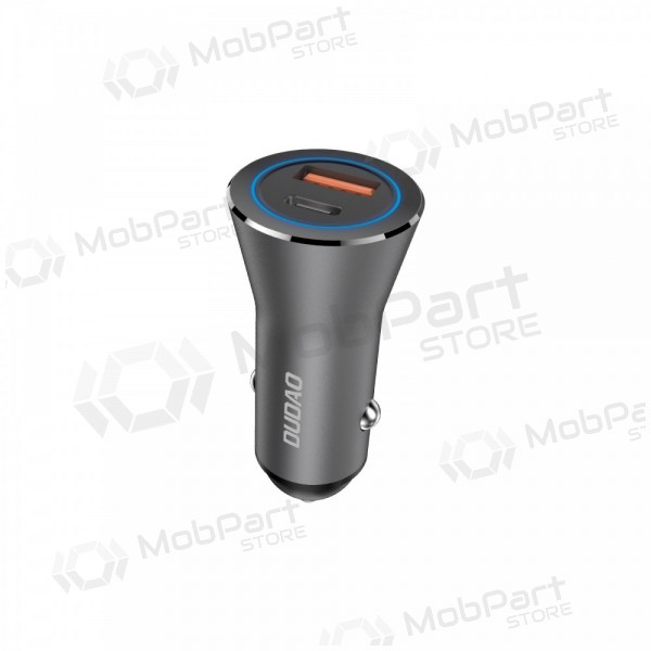 Nabíječka do auta Dudao R4Max 55 W USB-C + USB-A šedá