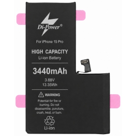 Baterie Apple iPhone 15 Pro, akumulátor Di-Power 3440 mAh (zvýšená kapacita)