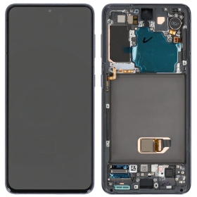 Samsung Galaxy S21 5G displej (šedá) (s rámem) (originál)
