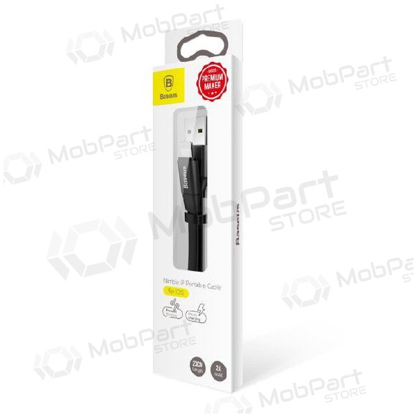 USB kabel Baseus lightning 0.23m (2A) (černá)