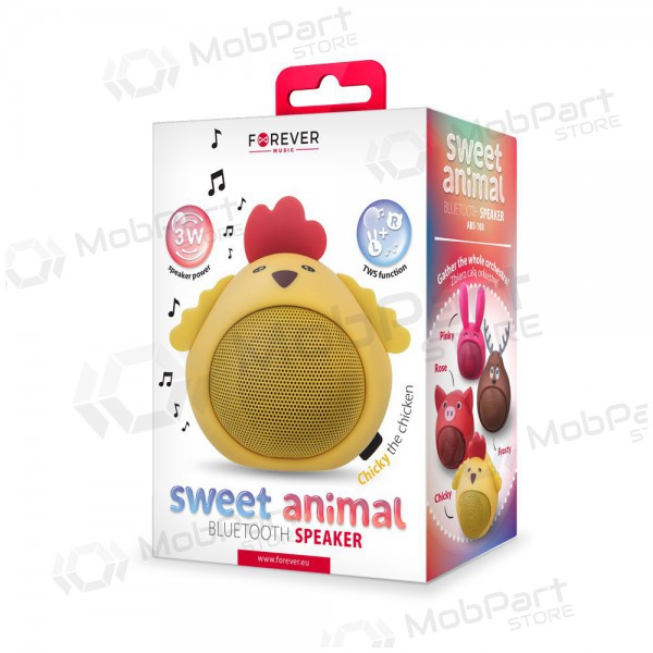Bluetooth přenosný horní reproduktor Forever Sweet Animal Chicken Chicky ABS-100