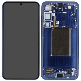 Samsung Galaxy S25+ displej (tmavě modrá) (s rámečkem) (assembled service pack)