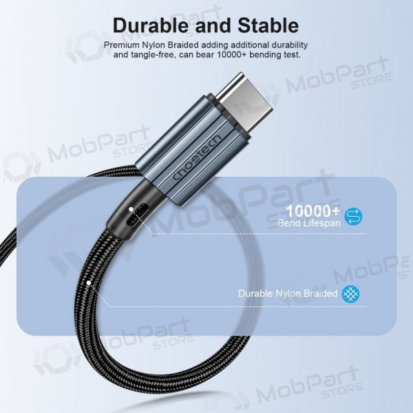 USB kabel Choetech XCC-1015 USB-C to USB-C PD60W 2.0m černá