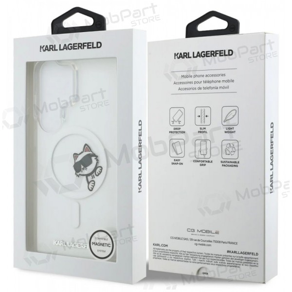 Samsung Galaxy S26 Ultra obal - Karl Lagerfeld IML Choupette Peekaboo Logo Magnetic (průhledný)