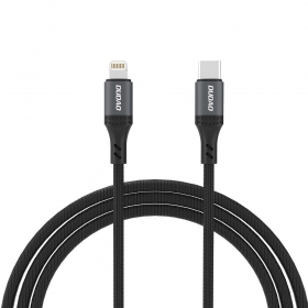Lightning kabel Dudao L3CL USB-C na Lightning 1.2 m 30 W černý
