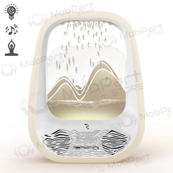 Relaxační Bluetooth reproduktor s RGB osvětlením Relaxing Rain krémový