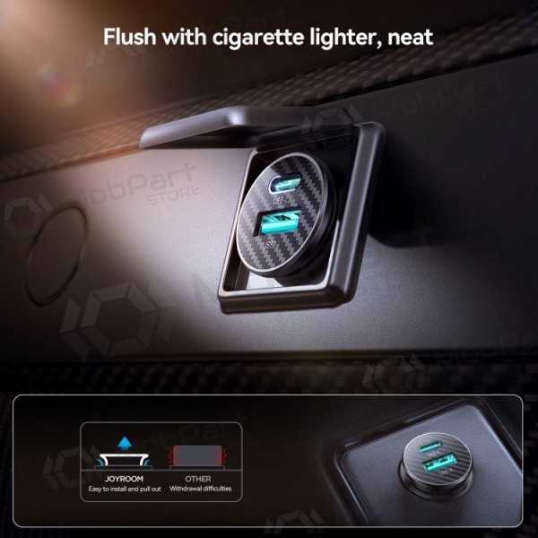 Nabíječka do auta Joyroom JR-CCN16 USB-A/USB-C 15W černá