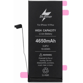Baterie Apple iPhone 15 Plus, akumulátor Di-Power 4650 mAh (zvýšená kapacita)