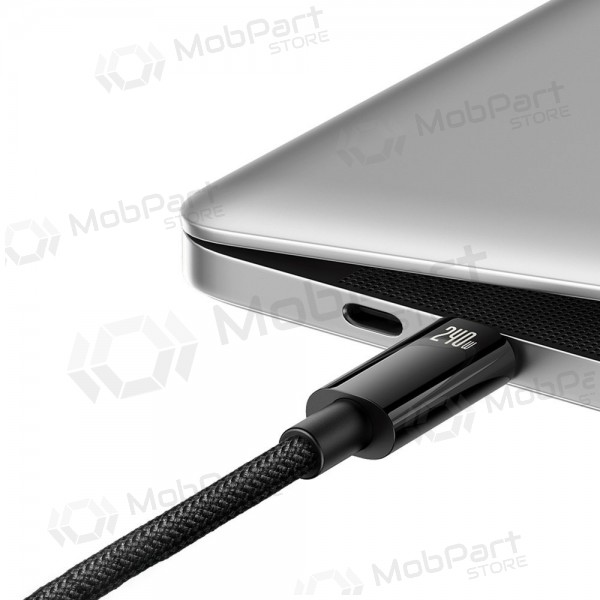 USB-C kabel Baseus Tungsten CAWJ040001 USB-C na USB-C 1 m 240 W černý