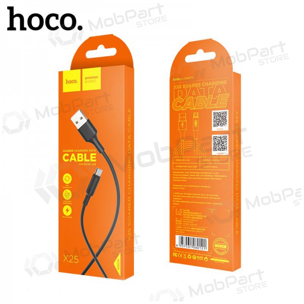 USB kabel Hoco X25 microUSB 1.0m (černá)
