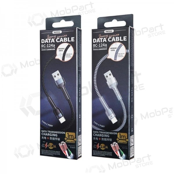 USB kabel Remax RC-124i USB-A to Lightning 1.0m černá