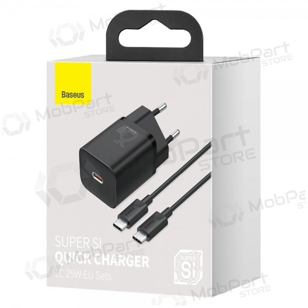 Nabíječka buitinis Baseus Super Si 25W + Type-C 1.0m černá TZCCSUP-L01