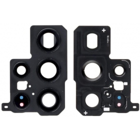 Samsung Galaxy S22 Ultra sklo kamery (černá) (s rámem)