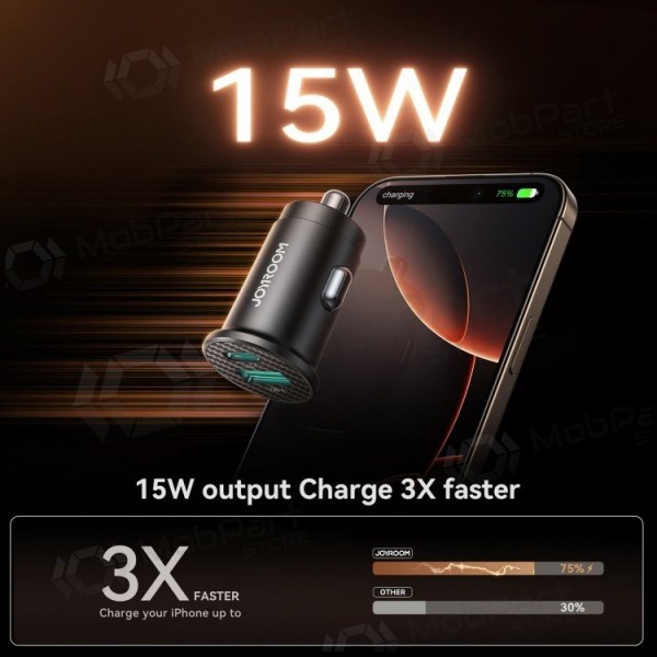 Nabíječka do auta Joyroom JR-CCN16 USB-A/USB-C 15W černá