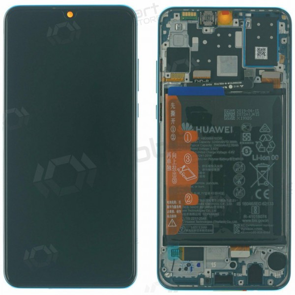 Huawei P30 Lite 48MP displej (modrý) (Peacock Blue) (s rámem a baterie) (service pack) (originál)