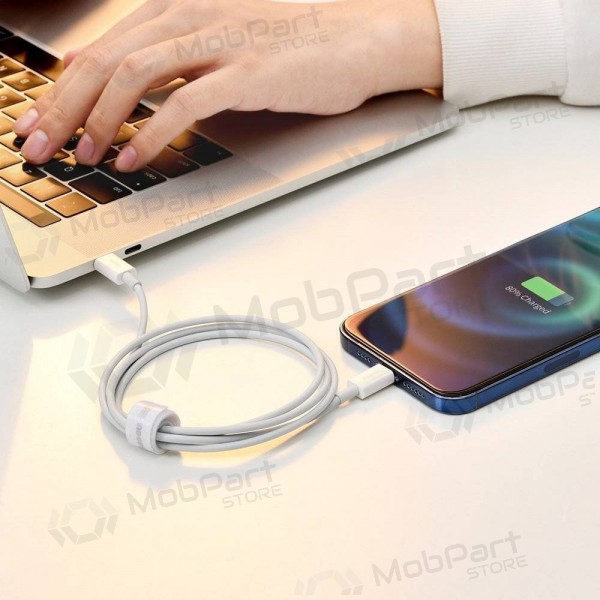 USB kabel Baseus Superior Type-C - Lightning PD 20W 1.0m (bílý) CATLYS-A02