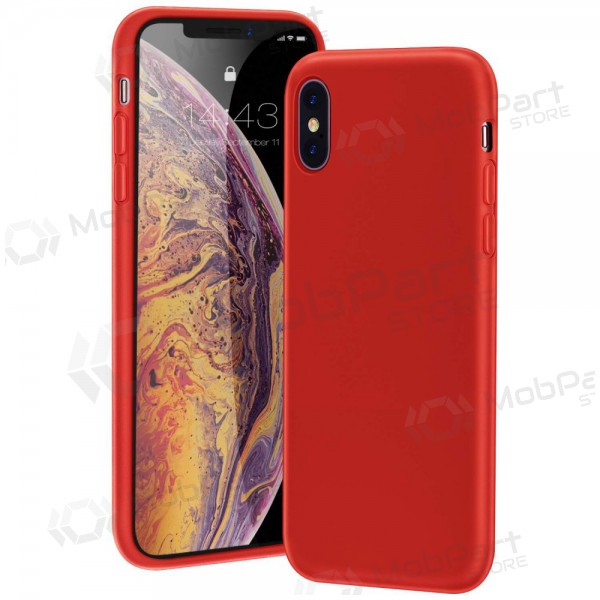 Obal Apple iPhone 12 Pro Max - Liquid Silicone 1.5mm (červený)