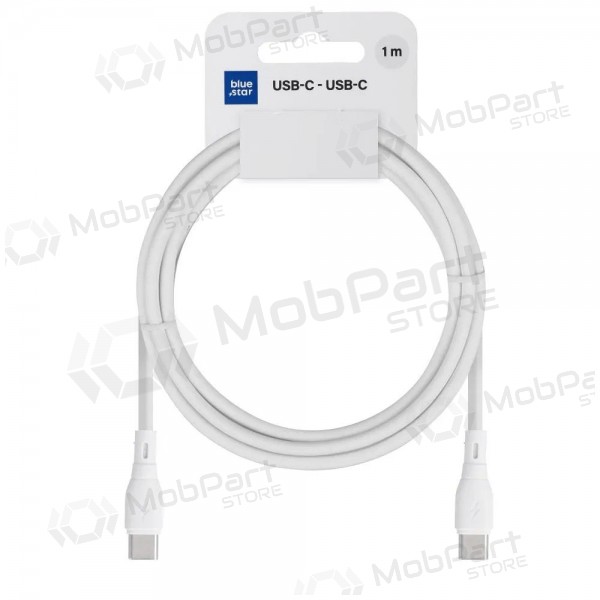 USB-C kabel Blue Star PJ73-13-3 USB-C na USB-C 1 m 60 W bílý
