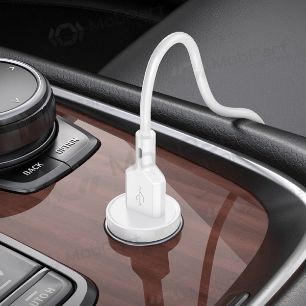Nabíječka automobilinis Borofone BZ18 Quick Charge 3.0 18W + MicroUSB (bílý)