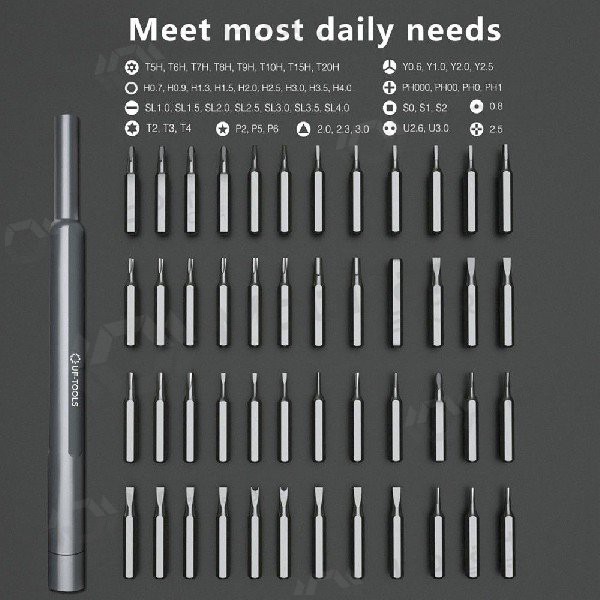 Atsuktuvų rinkinys UF-TOOLS su 48ks antgalių rinkiniu