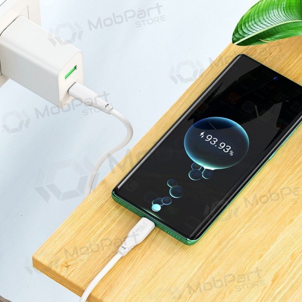 USB-C kabel Hoco X93 USB-C na USB-C 1 m 100 W bílý