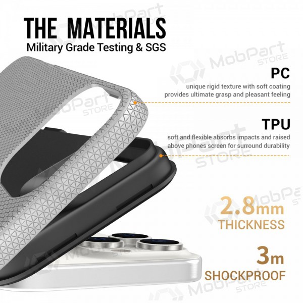 Apple iPhone 16 Pro Max pouzdro „Perfectionists“ (stříbrný)