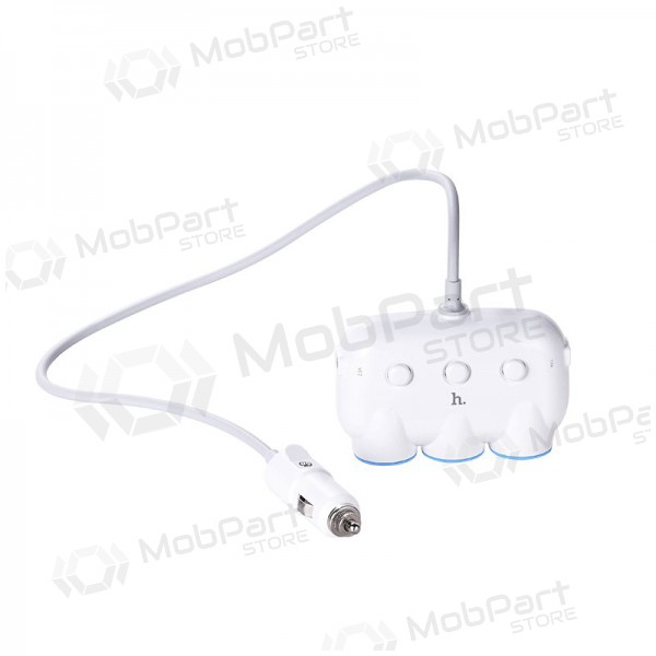 Nabíječka do auta - šakotuvas Hoco C1 2xUSB 3xconnector (3.1A)