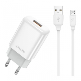 Nabíječka buitinis Jellico EU01 2.4A USB + MicroUSB bílý