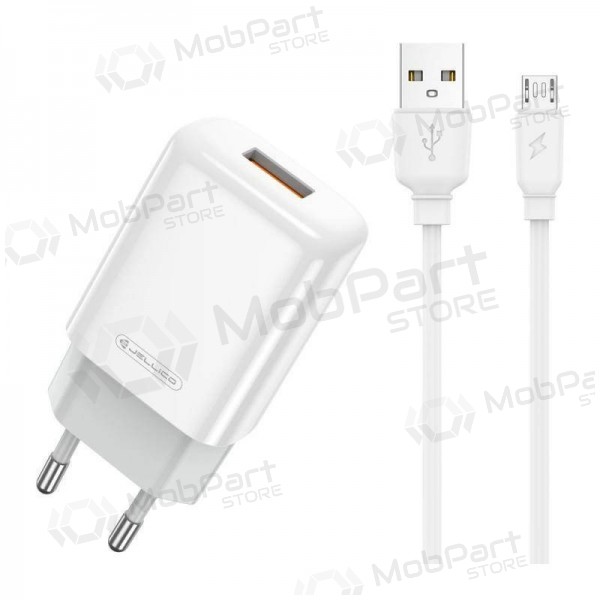 Nabíječka buitinis Jellico EU01 2.4A USB + MicroUSB bílý