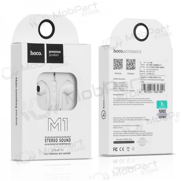 Handsfree HOCO M1 3,5mm (bílý)