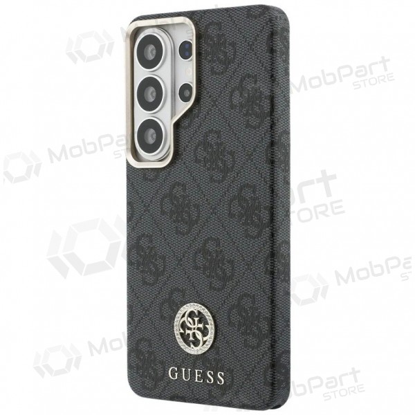 Obal pro Samsung Galaxy S26 Ultra - Guess PU Leather 4G Strass Logo Gold Frame Magnetic (černý)