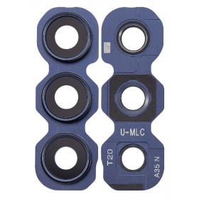 Samsung Galaxy A35 sklo kamery (s rámem) (tmavě modrá)