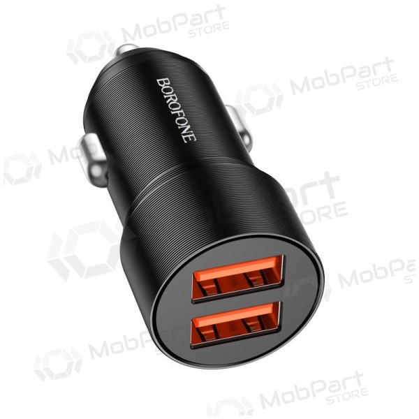 Nabíječka automobilinis Borofone BZ19B 2xUSB-A QC3.0 36W černá