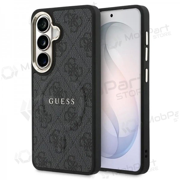 Samsung Galaxy S26 obal - Guess PU Leather 4G Gold Frame Magnetic (černý)